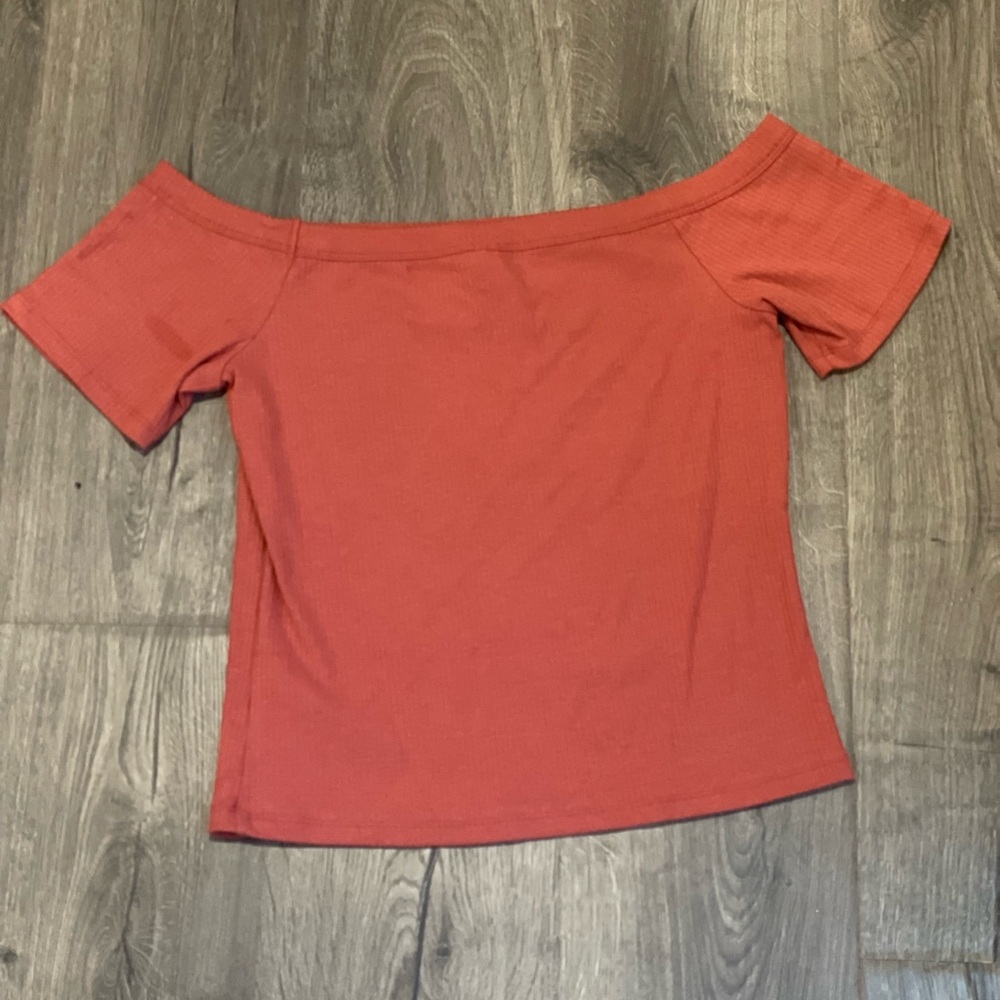 Women's Off-Shoulder Coral Top